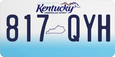 KY license plate 817QYH