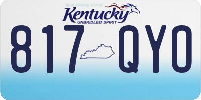 KY license plate 817QYO