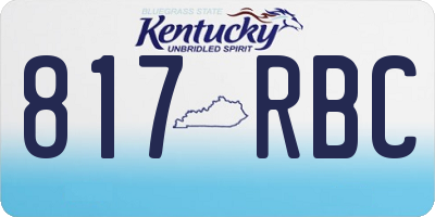 KY license plate 817RBC