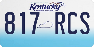 KY license plate 817RCS