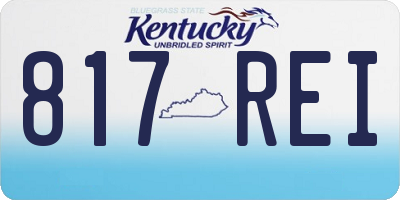 KY license plate 817REI