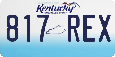 KY license plate 817REX