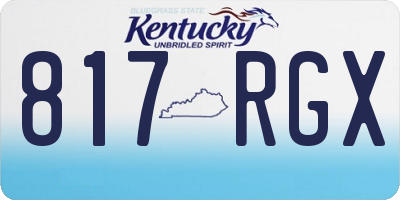 KY license plate 817RGX