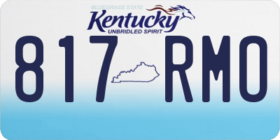 KY license plate 817RMO
