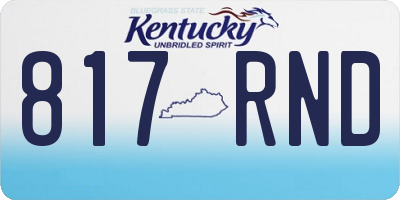 KY license plate 817RND