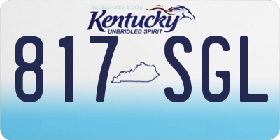 KY license plate 817SGL