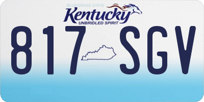 KY license plate 817SGV