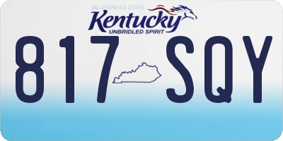 KY license plate 817SQY