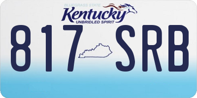 KY license plate 817SRB