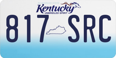 KY license plate 817SRC