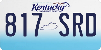 KY license plate 817SRD