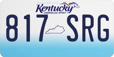 KY license plate 817SRG
