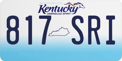 KY license plate 817SRI