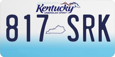 KY license plate 817SRK