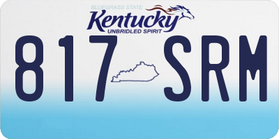 KY license plate 817SRM