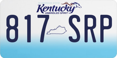 KY license plate 817SRP