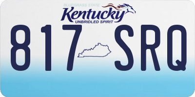KY license plate 817SRQ