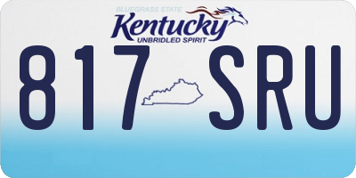 KY license plate 817SRU