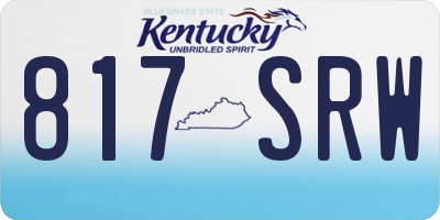 KY license plate 817SRW