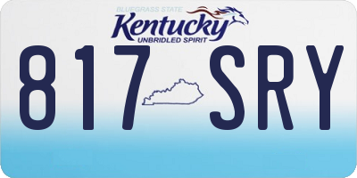 KY license plate 817SRY