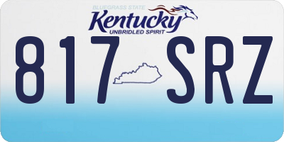 KY license plate 817SRZ