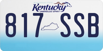 KY license plate 817SSB