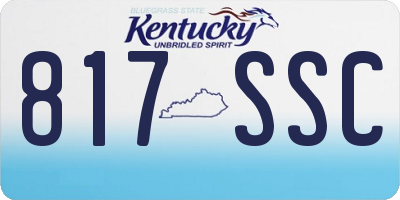 KY license plate 817SSC