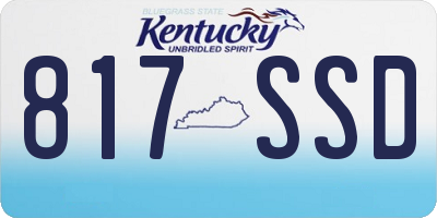 KY license plate 817SSD