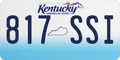 KY license plate 817SSI