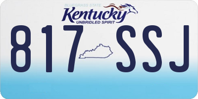 KY license plate 817SSJ