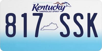 KY license plate 817SSK