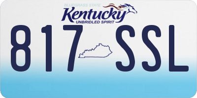 KY license plate 817SSL