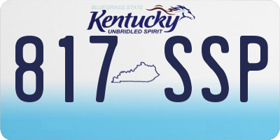 KY license plate 817SSP