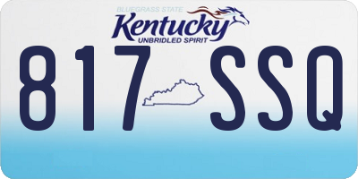 KY license plate 817SSQ