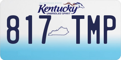 KY license plate 817TMP