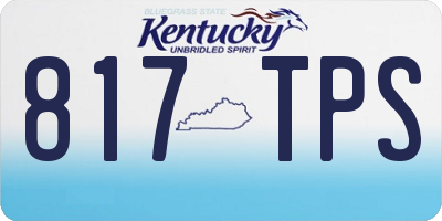 KY license plate 817TPS