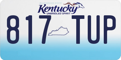 KY license plate 817TUP