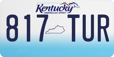 KY license plate 817TUR