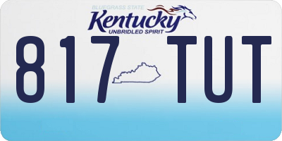 KY license plate 817TUT