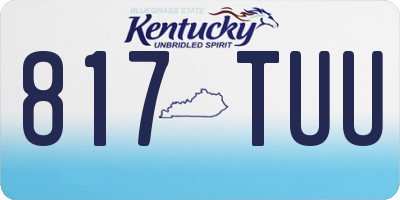 KY license plate 817TUU