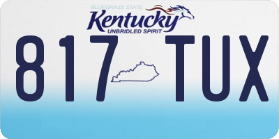 KY license plate 817TUX