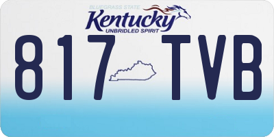KY license plate 817TVB