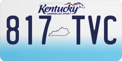 KY license plate 817TVC