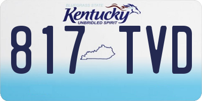 KY license plate 817TVD