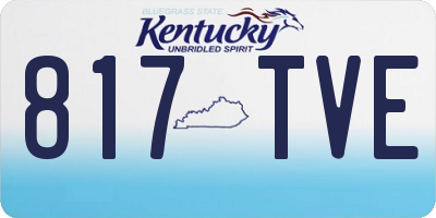 KY license plate 817TVE