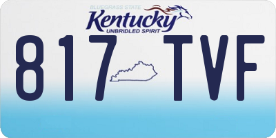 KY license plate 817TVF