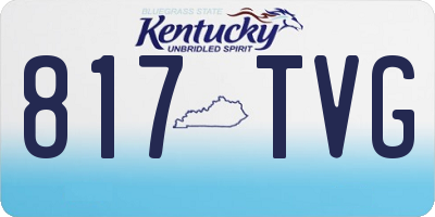 KY license plate 817TVG