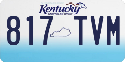 KY license plate 817TVM