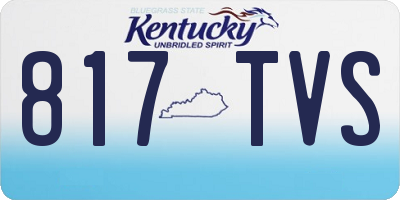 KY license plate 817TVS