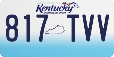 KY license plate 817TVV